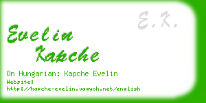 evelin kapche business card